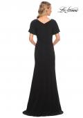 Picture of: Chic Jersey Dress with V Neck and Loose Sleeves in Black, Style: 29997, Back Picture
