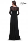 Picture of: Chic Black Evening Dress with Illusion Neckline and Sleeves in Black, Style: 30230, Back Picture