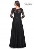 Picture of: Black Evening Dress with Rhinestones and Lace in Black, Style: 31776, Back Picture