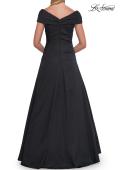Picture of: Off-the-Shoulder Stretch Taffeta A-Line Gown in Black, Style: 33446, Detail Picture 18