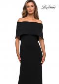 Picture of: Off the Shoulder Jersey Gown with Column Skirt in Black, Style: 28209, Detail Picture 1