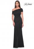 Picture of: Jersey Evening Gown with Asymmetrical Neckline in Black, Style: 31459, Detail Picture 1