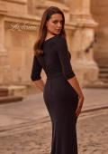 Picture of: 3/4 Sleeve Long Jersey Dress with Sweetheart Neckline, Style: 26955, Detail Picture 2