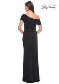 Picture of: Jersey Evening Gown with Asymmetrical Neckline in Black, Style: 31459, Detail Picture 2