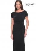 Picture of: Long Jersey Evening Dress with Rhinestone Details in Black, Style: 31773, Detail Picture 2
