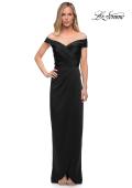 Picture of: Long Jersey Dress with Ruching and Cap Sleeves, Style: 25206, Detail Picture 3