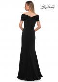 Picture of: Simply Chic Off the Shoulder Jersey Gown in Black, Detail Picture 3