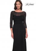 Picture of: Chic Black Evening Dress with Illusion Neckline and Sleeves in Black, Style: 30230, Detail Picture 3
