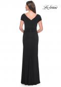 Picture of: Long Jersey Evening Dress with Rhinestone Details in Black, Style: 31773, Detail Picture 3