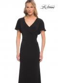 Picture of: Chic Jersey Dress with V Neck and Loose Sleeves in Black, Style: 29997, Detail Picture 4