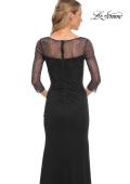 Picture of: Jersey Long Dress with Beading and Ruffle Skirt in Black, Style: 30028, Detail Picture 4