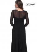 Picture of: Chic Black Evening Dress with Illusion Neckline and Sleeves in Black, Style: 30230, Detail Picture 4