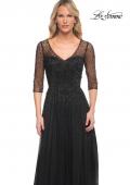 Picture of: Tulle A-line Evening Dress with Beading in Black, Style: 24894, Detail Picture 6