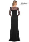 Picture of: Jersey Long Dress with Beading and Ruffle Skirt in Black, Style: 30028, Detail Picture 6