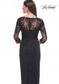 Picture of: Long Jersey Evening Dress with Lace Sleeves in Black, Style: 31659, Detail Picture 6