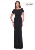 Picture of: Long Jersey Evening Dress with Rhinestone Details in Black, Style: 31773, Detail Picture 6