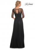 Picture of: Tulle A-line Evening Dress with Beading in Black, Style: 24894, Detail Picture 7