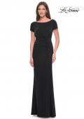 Picture of: Long Jersey Evening Dress with Rhinestone Details in Black, Style: 31773, Detail Picture 7