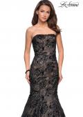 Picture of: Long Mermaid Lace Prom Dress with Beading in Black Nude, Style: 27178, Detail Picture 3