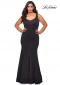 Picture of: Long Jersey Plus Size Mermaid Prom Dress in Black, Style: 28975, Main Picture