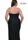 Picture of: Jersey Plus Size Dress with Rhinestone Neckline and Straps in Black, Style: 32992, Detail Picture 10