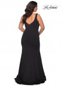 Picture of: Long Jersey Plus Size Mermaid Prom Dress in Black, Style: 28975, Back Picture