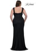 Picture of: Metallic Curve Dress with Flattering Ruching in Black, Style: 32991, Back Picture