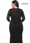 Picture of: Jersey Plus Dress with Lace Sleeves and Back in Black, Style: 29586, Detail Picture 2