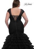 Picture of: Mermaid Curve Prom Dress with Ruffle Skirt in Black, Style: 32389, Detail Picture 4
