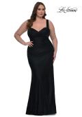 Picture of: Metallic Curve Dress with Flattering Ruching in Black, Style: 32991, Detail Picture 5