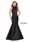 Picture of: Mermaid dress with sheer sides and open back in Black, Style: 24778, Main Picture
