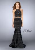 Picture of: Long Beaded Two Piece Mermaid Prom Dress in Black, Style: 24810, Main Picture