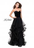 Picture of: Strapless Tulle Ball Gown with Velvet Detail in Black, Style: 25461, Main Picture