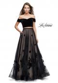 Picture of: Two Piece Prom Dress with Velvet Top and Tulle Skirt in Black, Style: 25574, Main Picture