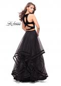 Picture of: Two Piece Tulle Gown with Velvet High Neck Top in Black, Style: 25817, Main Picture