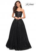 Picture of: Black Strapless Fully sequin Formal Prom Gown in Black, Style: 27467, Main Picture