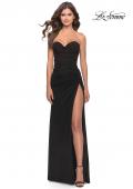 Picture of: Stunning Long Gown with Sheer Waist and High Slit in Black, Style: 31058, Main Picture