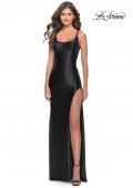 Picture of: Liquid Jersey Fitted Dress with High Slit in Black, Style: 31372, Main Picture