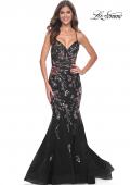 Picture of: Mermaid Dress with Multi Color Sequin Lace Applique in Black, Style: 32246, Main Picture