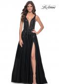 Picture of: A-Line Rhinestone and Beaded Embellished Prom Dress in Black, Style: 32345, Main Picture