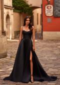 Picture of: Chic Stretch Mikado A-line Evening Dress with Sheer Back in Black , Style 32670, Main Picture