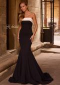 Picture of: Black and White Evening Dress with Mermaid Skirt in Black , Style: 32914, Main Picture