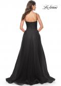 Picture of: A-line Square Neck Tulle Ballgown with Illusion Waist in Black, Style: 32017, Detail Picture 8