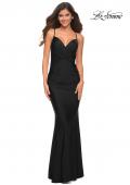 Picture of: Prom Dress with Knot at Waist and Open Back in Black, Style: 30471, Detail Picture 9