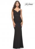 Picture of: Rhinestone Jersey Dress with Sheer Lace Back in Black, Style: 31341, Detail Picture 9