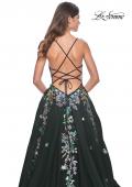 Picture of: Gorgeous Sequin Floral Lace Applique A-Line Tulle Prom Dress in Black, Style: 32023, Detail Picture 9