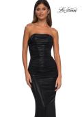 Picture of: Fabulous Metallic Jersey Ruched Strapless Dress in Black, Style: 32518, Detail Picture 9