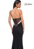Picture of: Black and White Prom Dress with Illusion Back in Black , Style 32808, Detail Picture 9