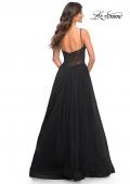 Picture of: Tulle A-line Prom Dress with Corset Sheer Bodice in Black, Style: 30334, Detail Picture 10