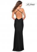 Picture of: Prom Dress with Knot at Waist and Open Back in Black, Style: 30471, Detail Picture 10